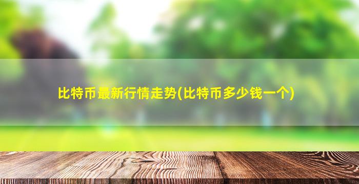 比特币最新行情走势(比特币多少钱一个)